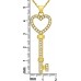 N867G Forever Gold Plate Austrian Crystal Heart Key Necklace102982